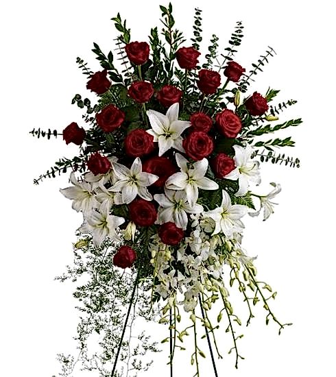 LILY AND ROSE TRIBUTE SPRAY
